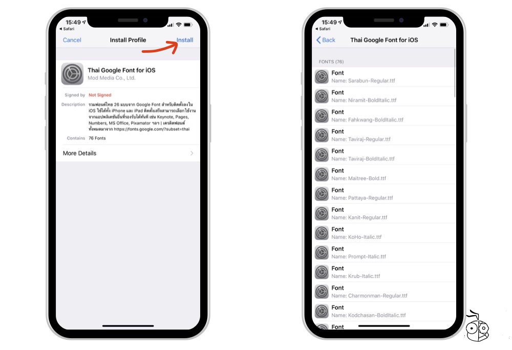 Thai Font Google Font For Ios 011