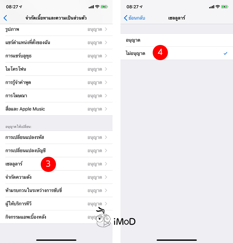 How To Restriction Cellular Data Iphone Ipad 5