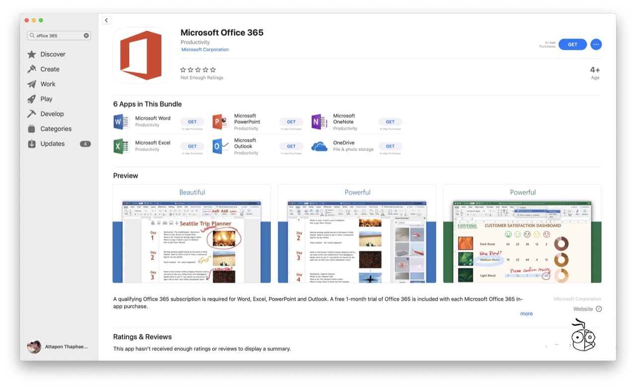 office 365 for mac functionailty