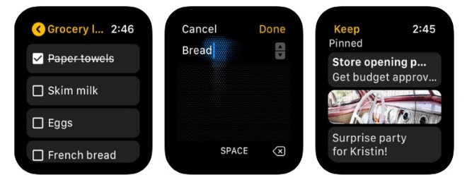 Google Keep Support Apple Watch 2