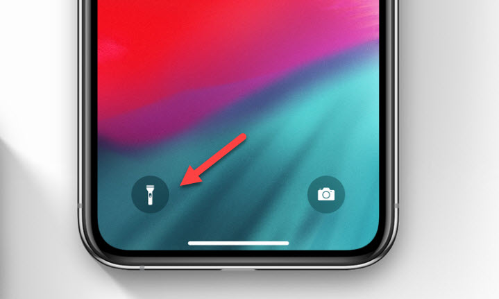 Iphone X Xs Xr User Easier Accident Flashlight Lock Screen Img 1