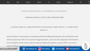 Italian Apple Homepage Iphone Battery Throttling Advisory