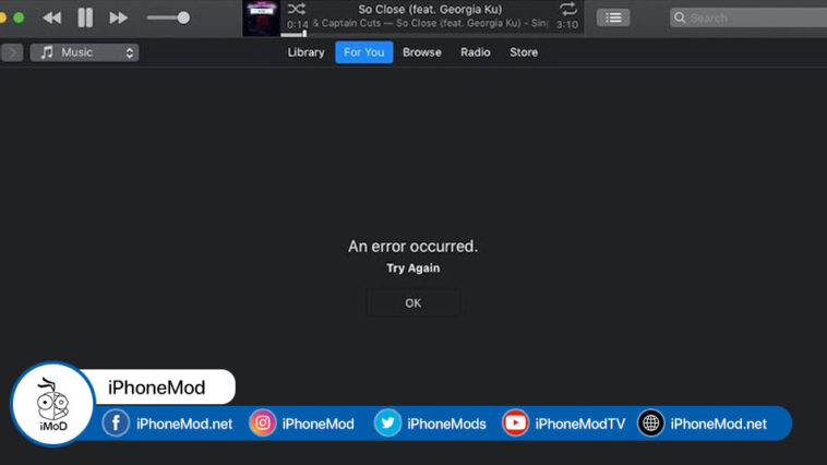 Some User Report Itunes For You Tab An Error Occurred Issue