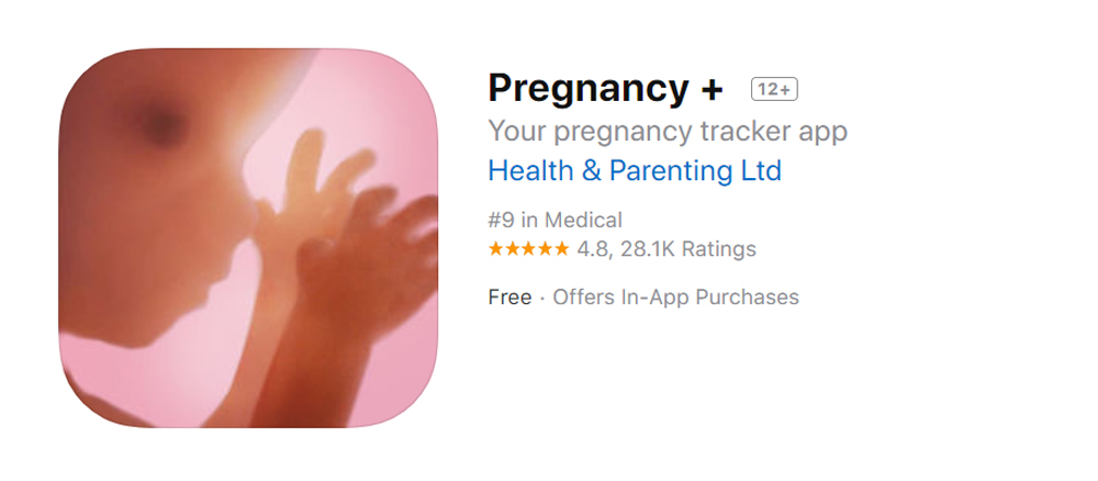 แอป Pregnancy + สำหรับคุณแม่มือใหม่