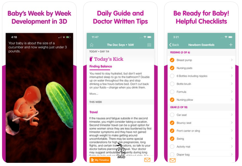ฟีเจอร์ภายในแอป Sprout Pregnancy