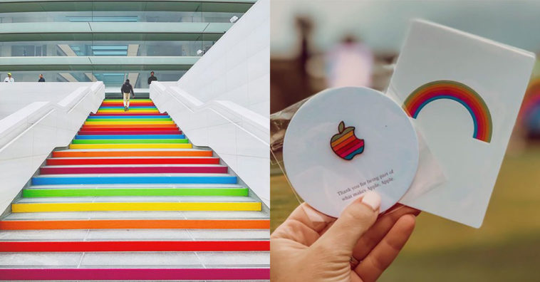 Apple Park Turns Rainbow Celebration