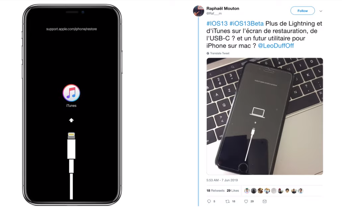 Ios 13 Beta 1 New Restore Screnn Spot New Iphone May Comes With Usb C Img 1