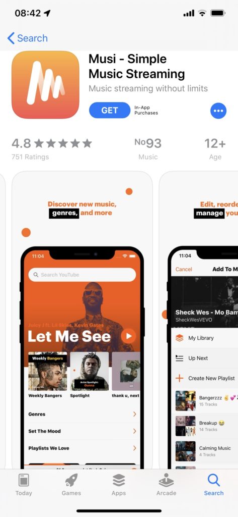 Musi Listen Youtube While Lock Screen 10