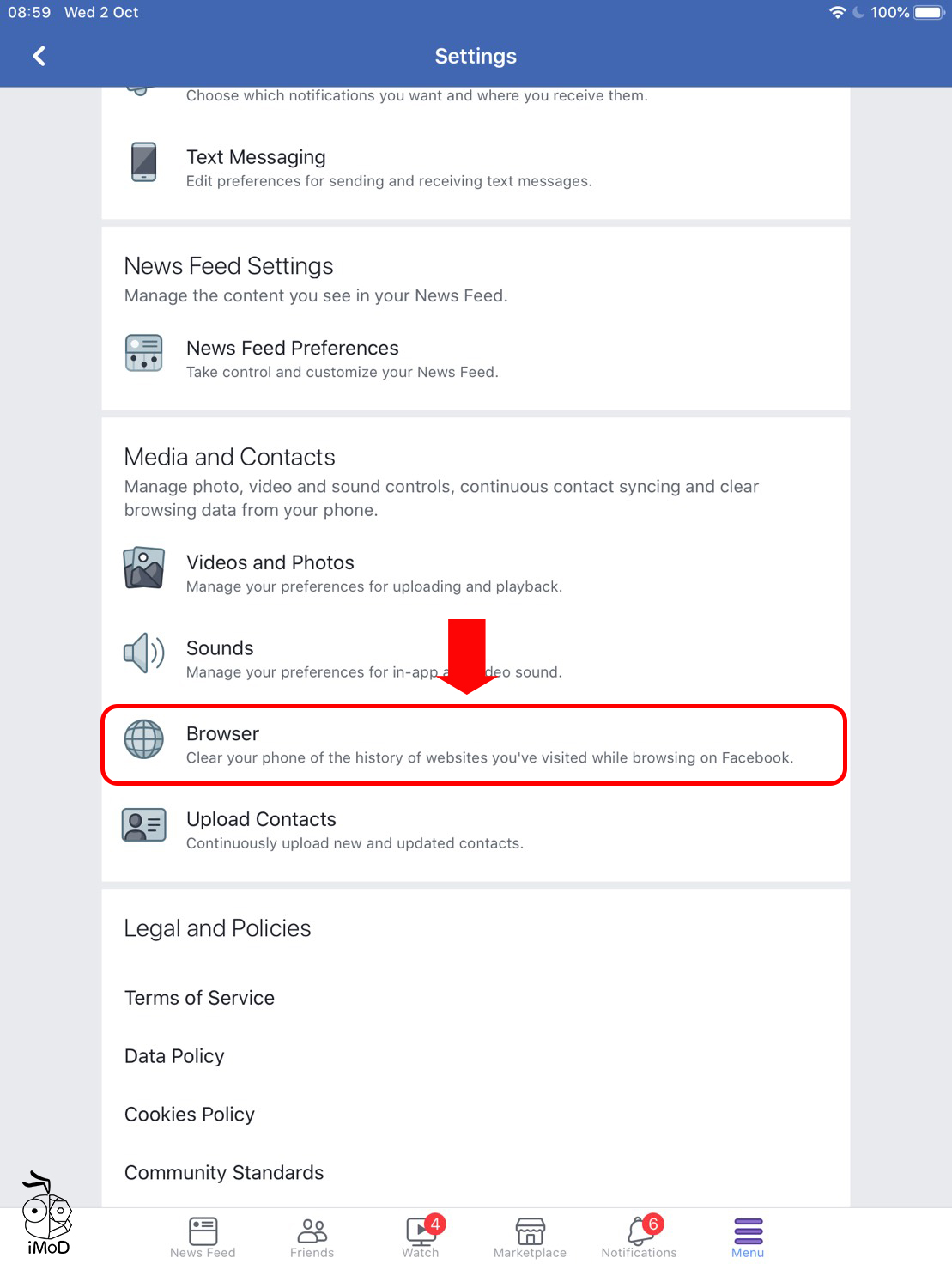 How To Clear Browser Data Facebook 02