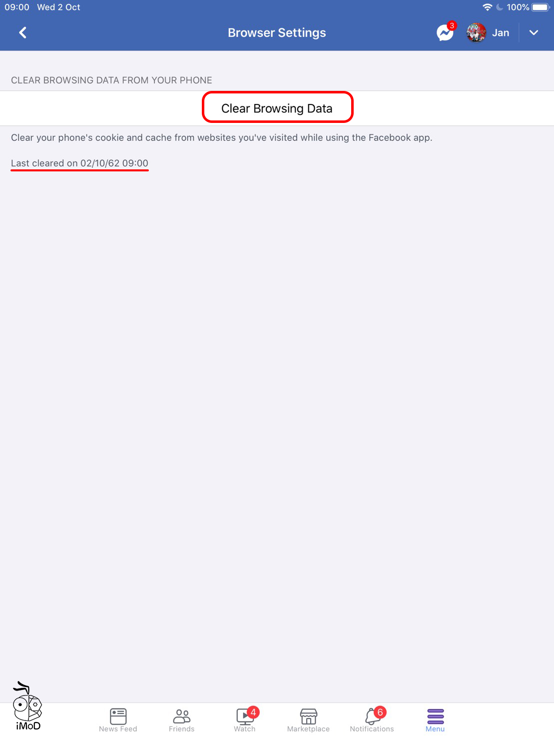 How To Clear Browser Data Facebook 03
