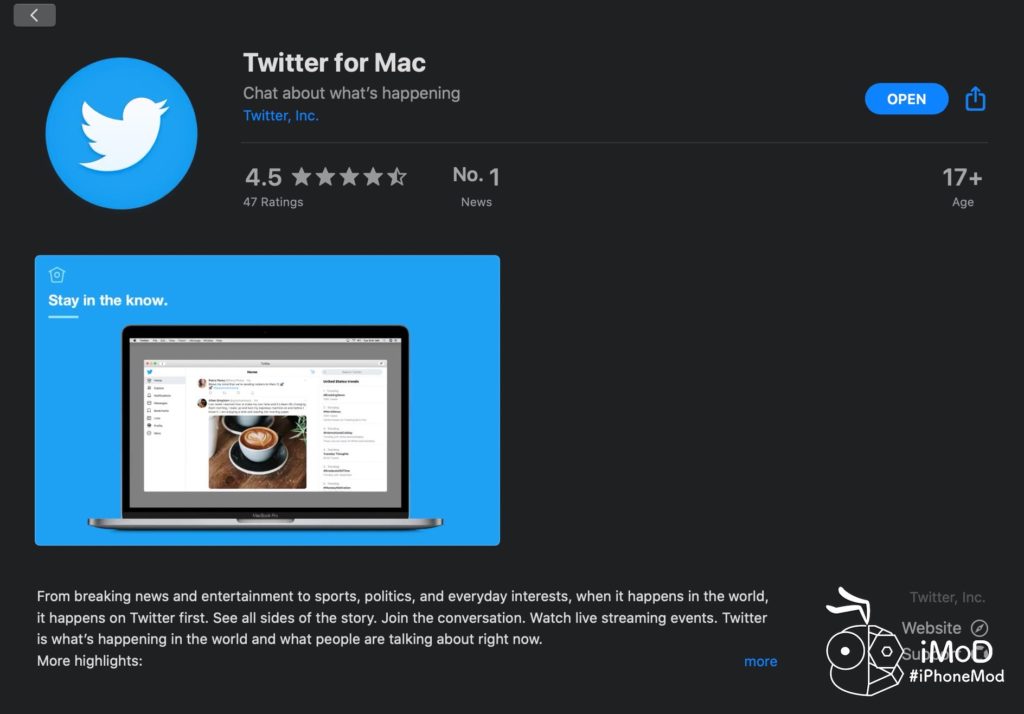 Update Twitter For Mac