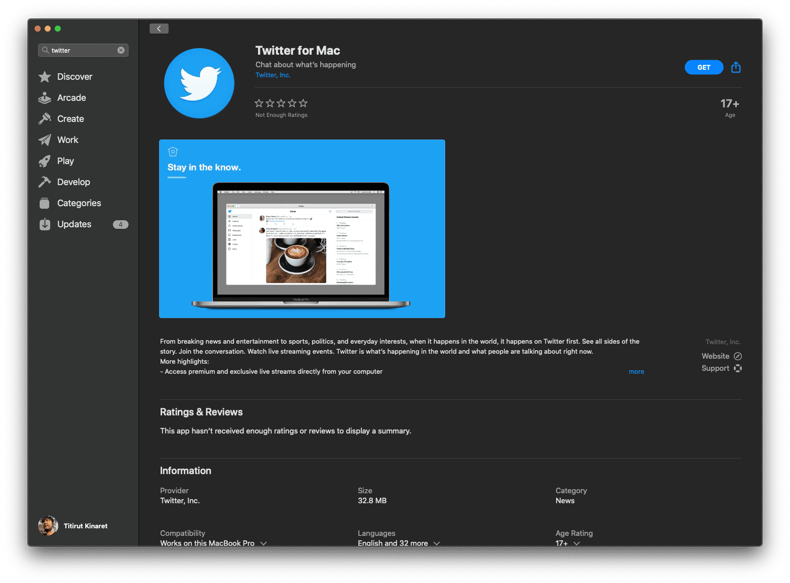 Twitter For Macos Catalina Released Mac Appstore Img 1