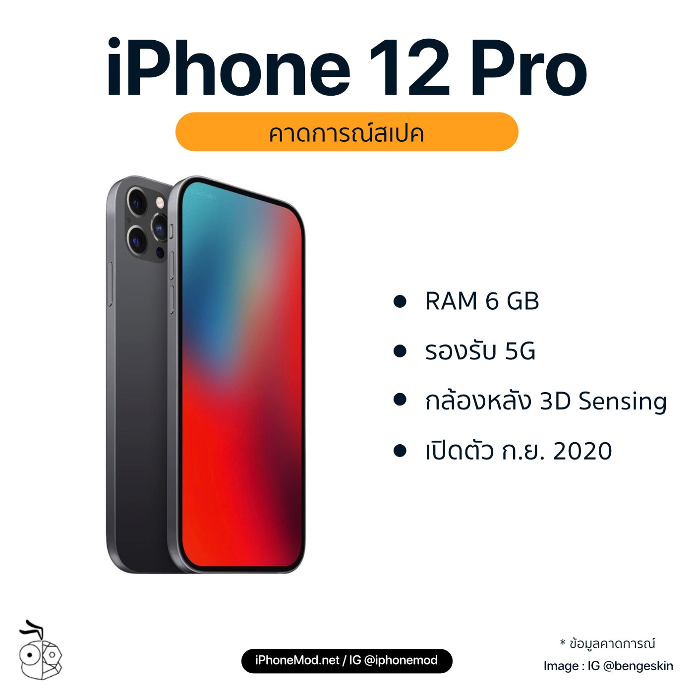 iPhone 12 Pro, 12 Pro Max พร้อม RAM 6GB ในส่วน iPhone SE 2 &hellip;