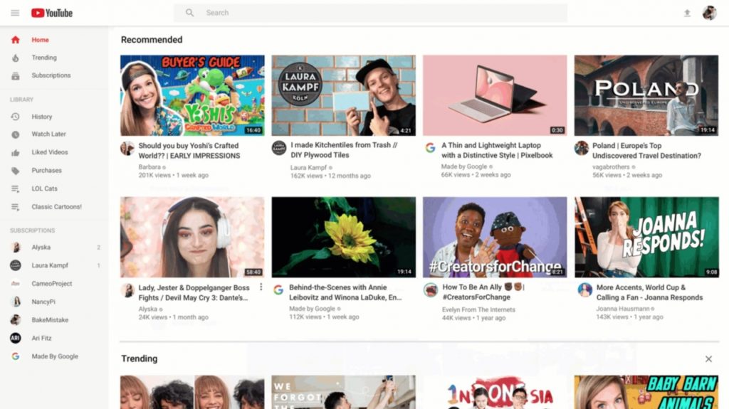 Youtube Improve New Design And New Feature For Desktop Tablet 1