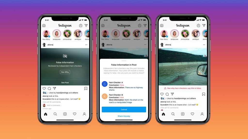 Facebook Release Instagram Fake New And Hate Speech Check 1