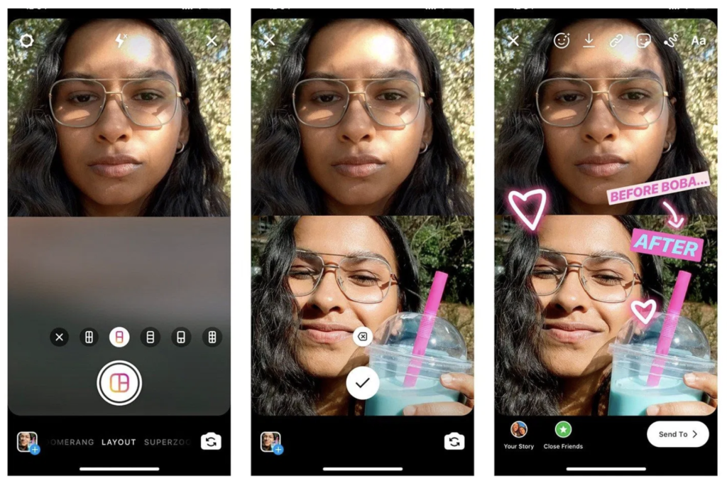 Instagram Released New Feature Layout Stories 1