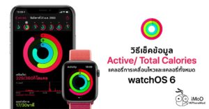 วิธีเช็คแคลอรี่การเคลื่อนไหวและแคลอรี่ที่เผาผลาญทั้งหมดต่อวันใน watchOS 6