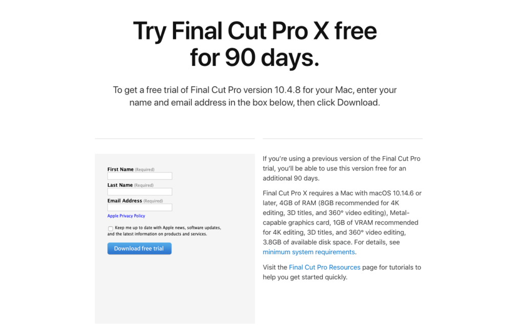 Apple Extend Free Trial 90 Day For Final Cut Pro X And Logic Pro X 3