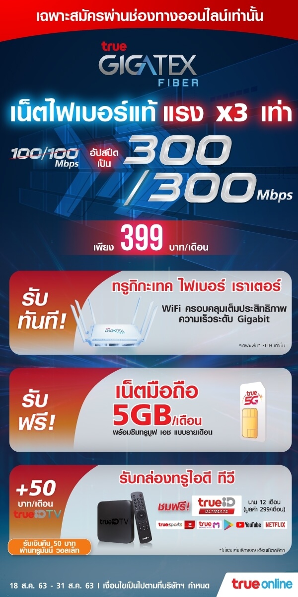 [โปรลับ] True Gigatex Fiber