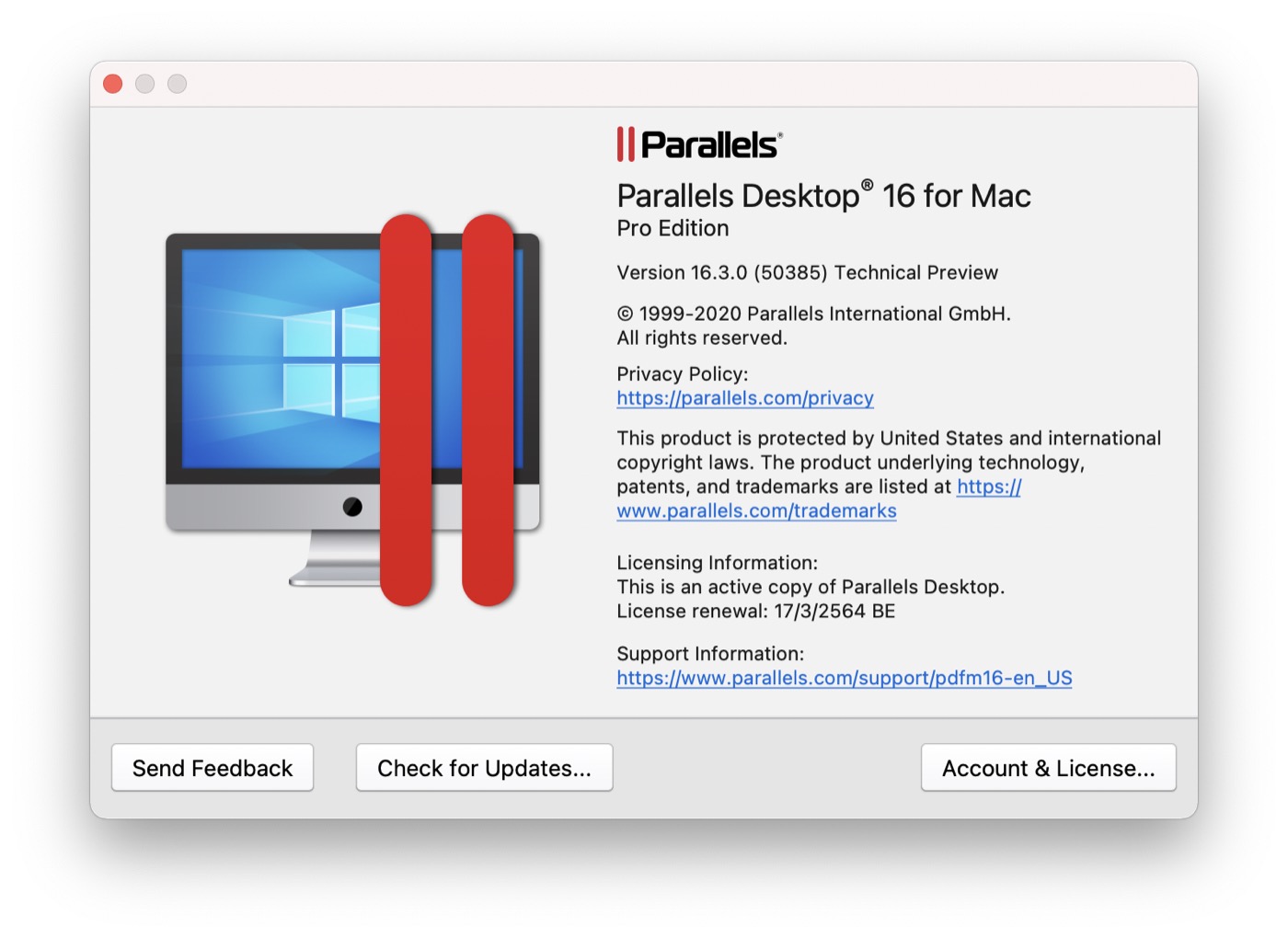 activation key parallels desktop 16 for mac m1