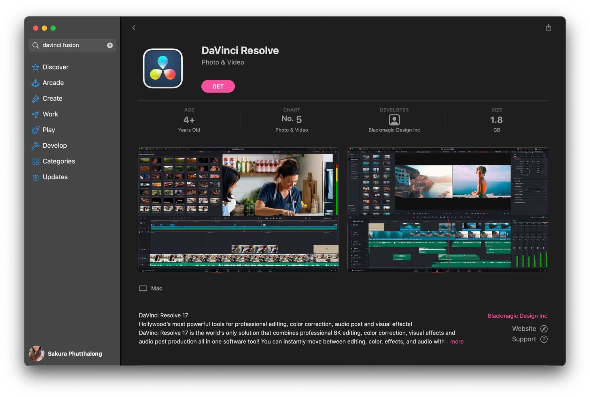 what is davinci resolve postgresql