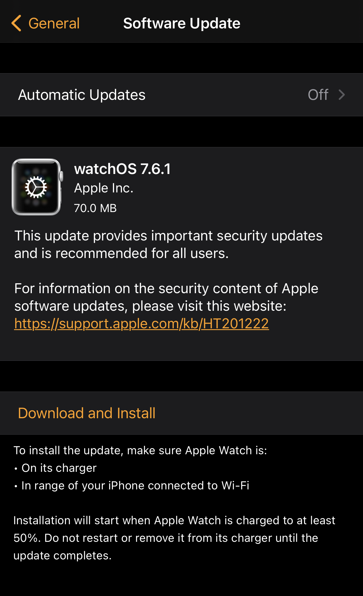 apple watch watchos 7