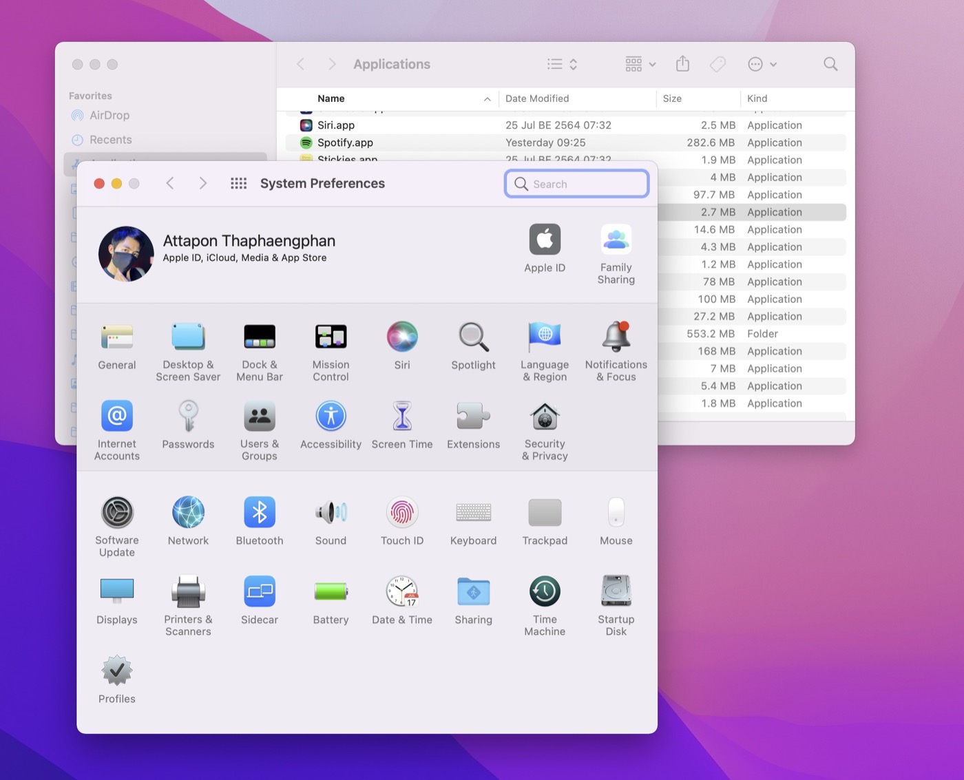 system preferences was launch