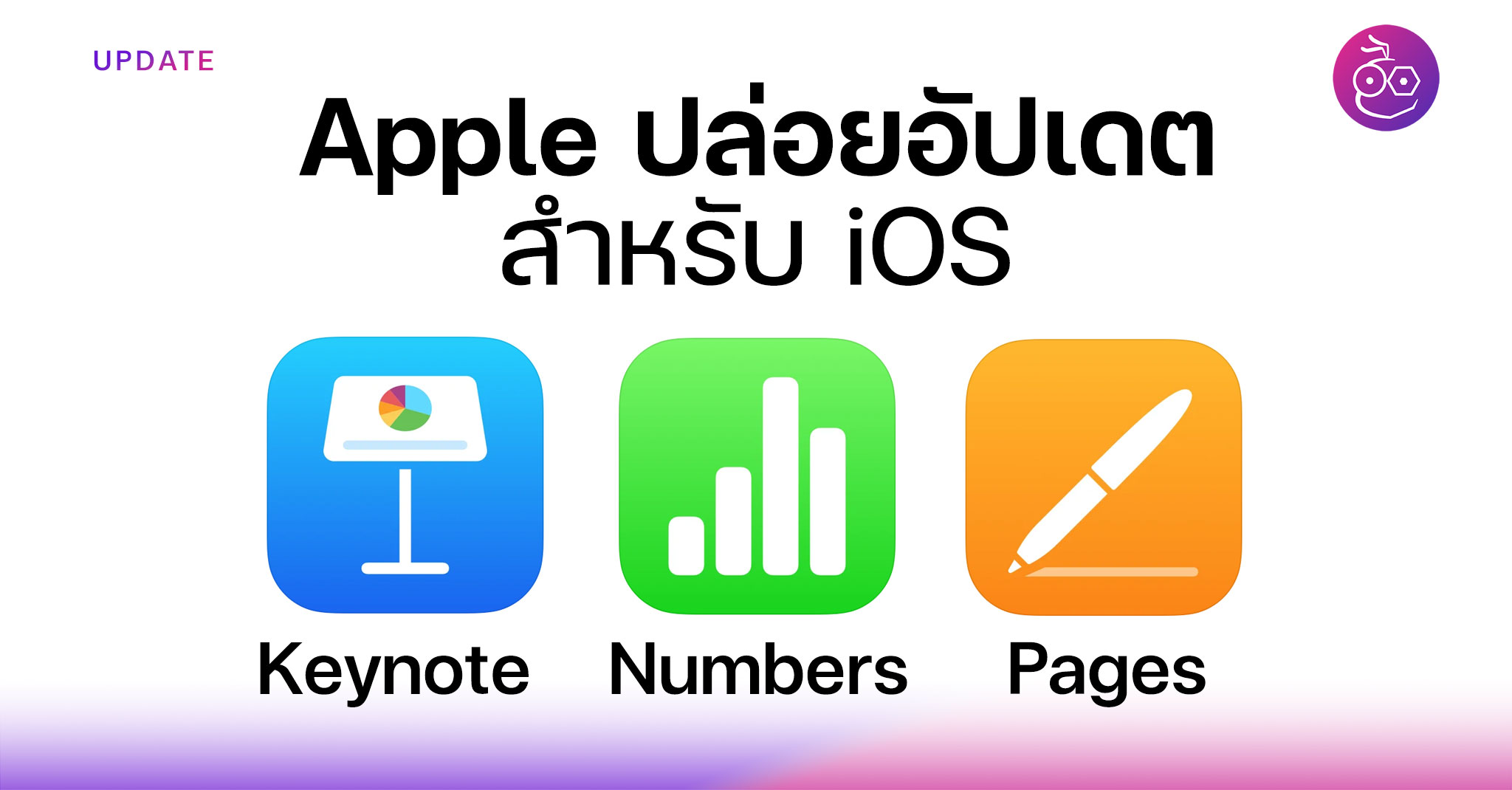 Apple ปล่อยอัปเดต Keynote, Numbers, Pages เวอร์ชัน 12.0 สำหรับ iOS