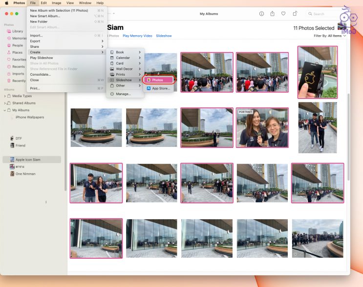วิธีสร้างสไลด์โชว์ (Slideshow) จากรูปภาพบน iPhone, iPad และ Mac