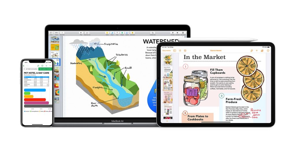 Pages, Numbers และ Keynote อัปเดตรองรับฟีเจอร์ยกปลาย Apple Pencil