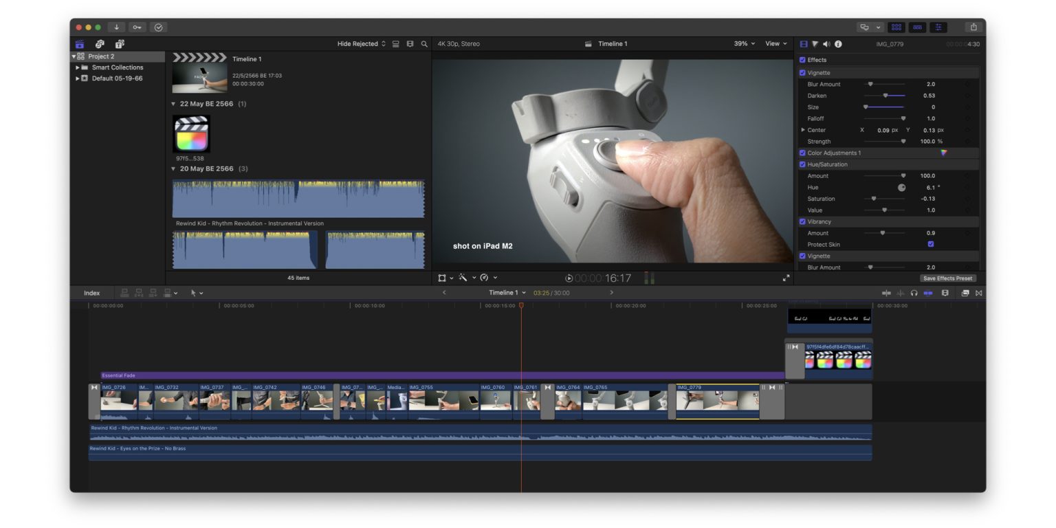 Final Cut Pro เวอร์ชัน iPad ส่งออกโปรเจกต์ Send to Mac ได้!