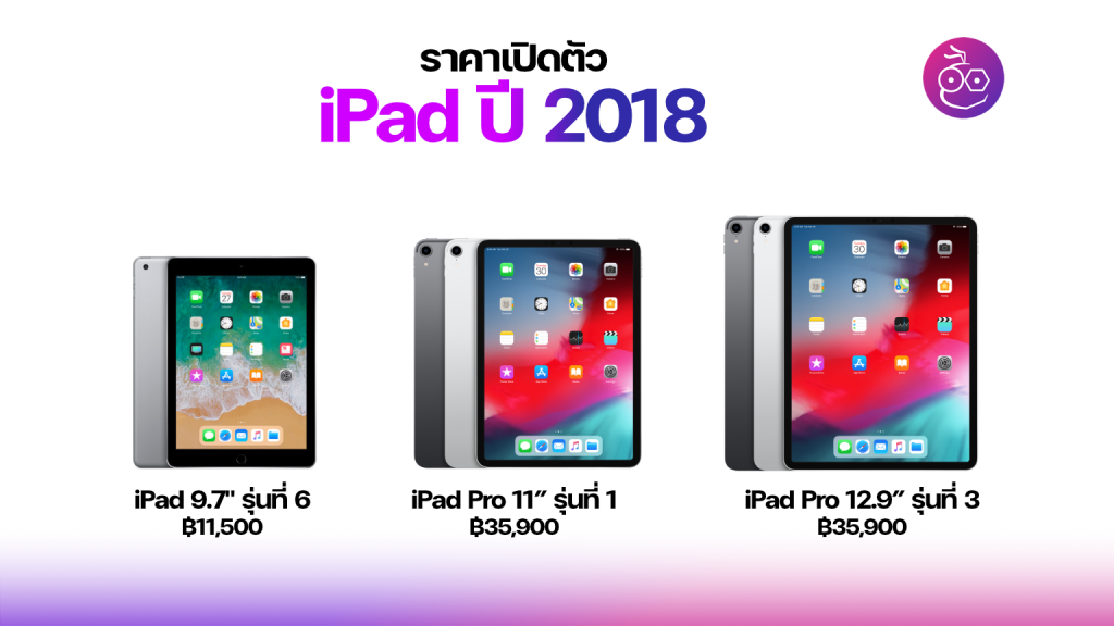 สรุปราคาเปิดตัว Ipad ทุกรุ่น ตั้งแต่ปี 2018 2024 2176