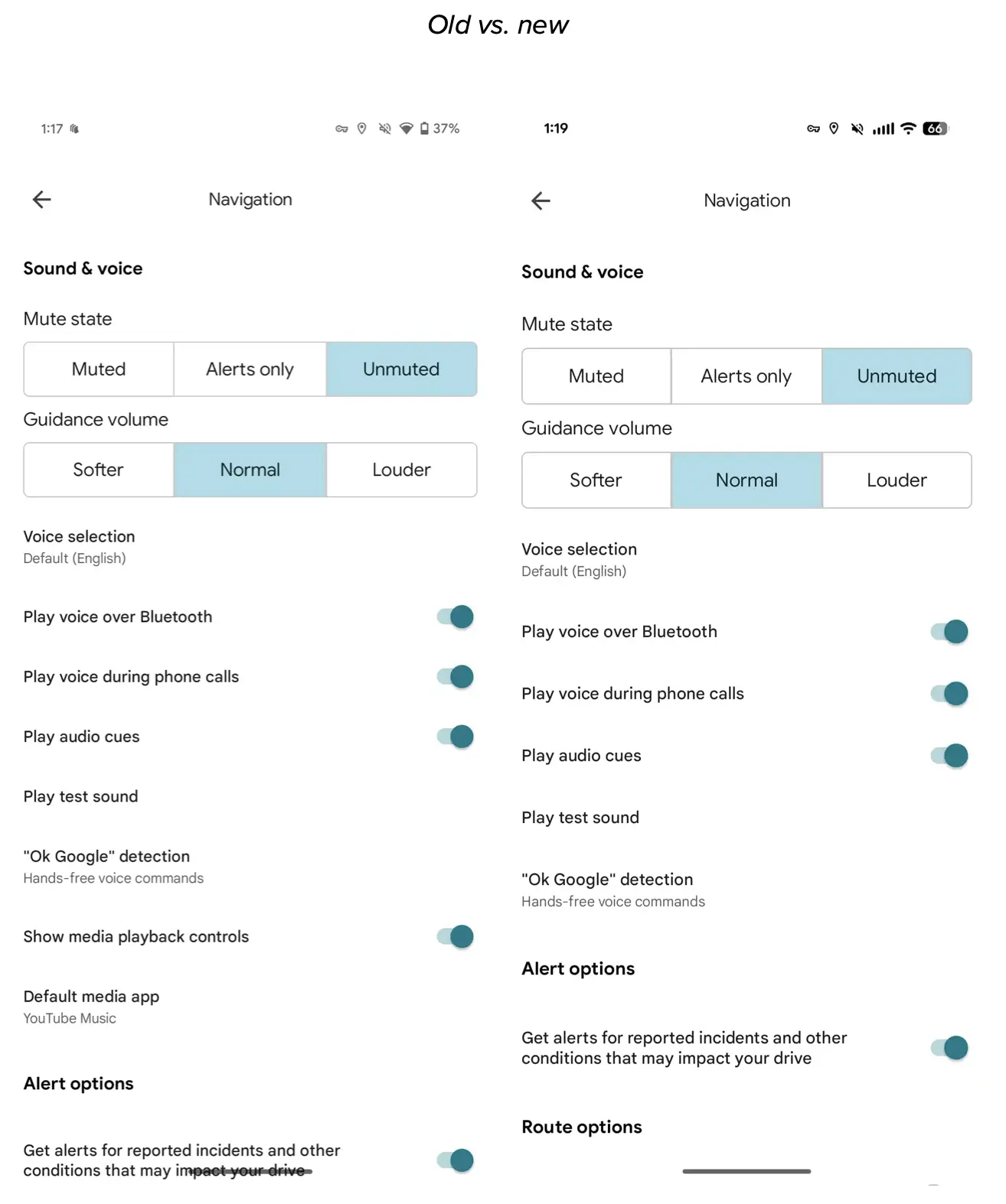 Another screenshot illustrating the missing media controls