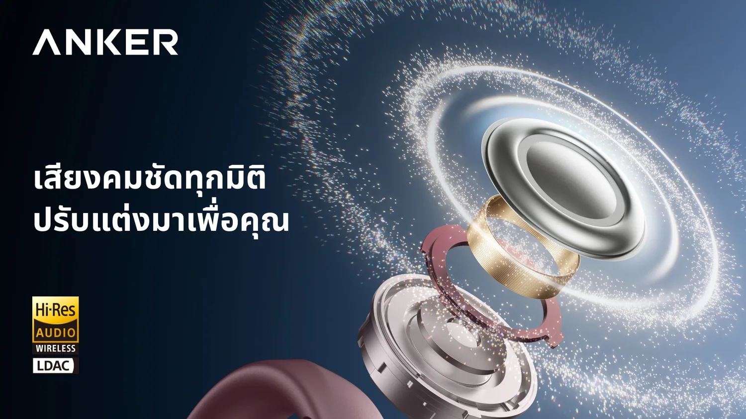 โครงสร้างไดรเวอร์ของ Anker soundcore AeroClip 2