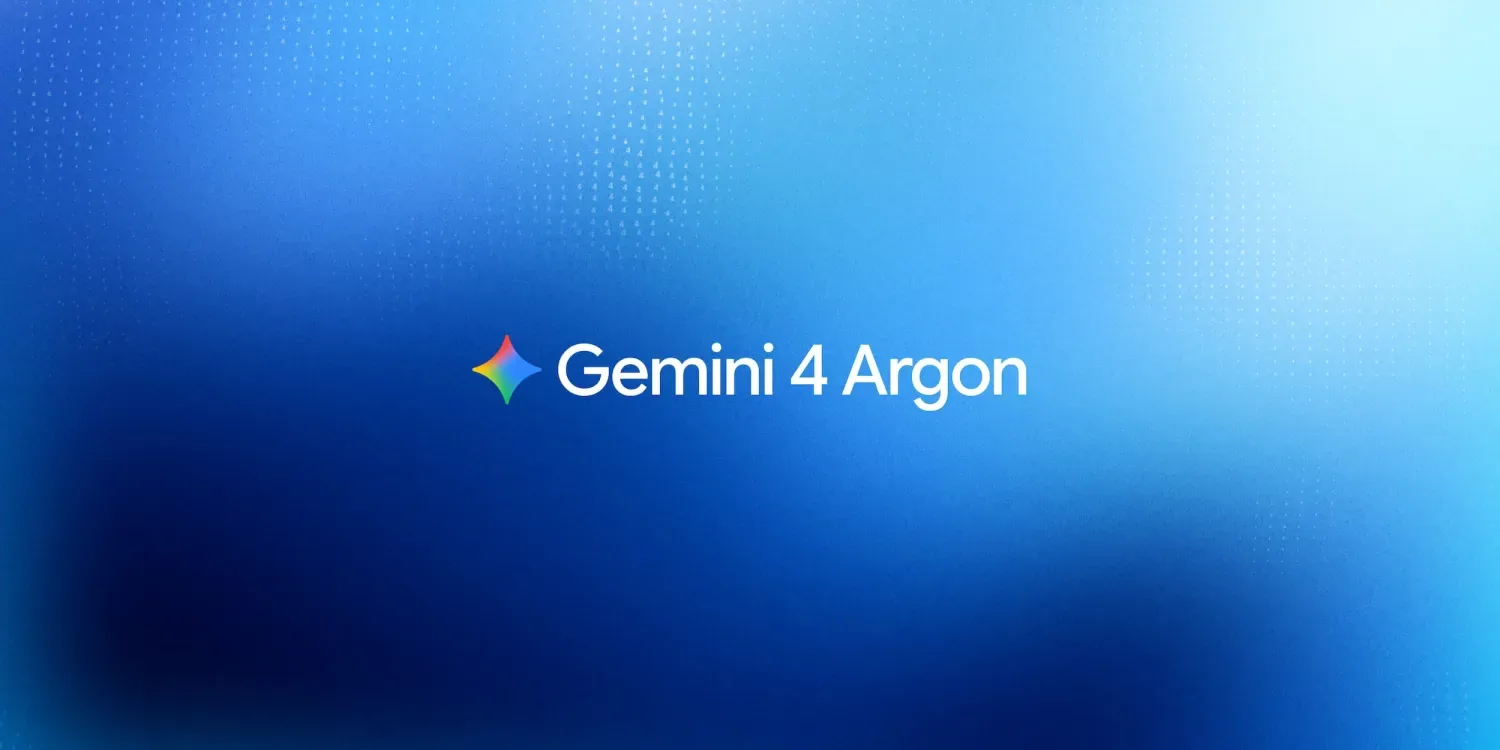 โลโก้และข้อความ Gemini 4 Argon
