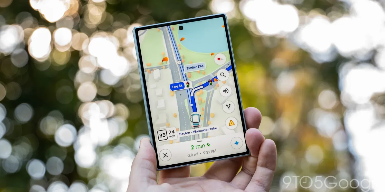 Google Maps แสดงใบไม้เปลี่ยนสีขณะนำทาง